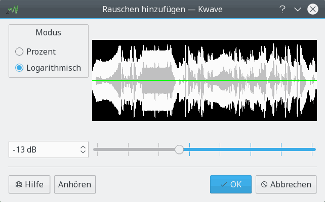 Bildschirmfoto des Rauschgenerator-Moduls