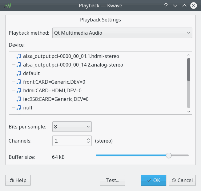 Screenshot of the Playback Plugin