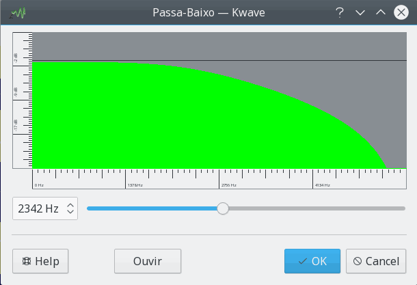 Imagem do 'Plugin' do Filtro Passa-Baixo